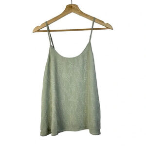 Mi Ami Green Textured Layered Cami Tank Top XS